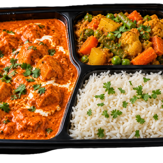 Butter Chicken /Veg Curry/Rice