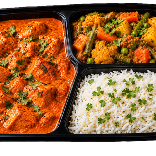 Chicken Tikka Masala/ Veg curry/ Rice