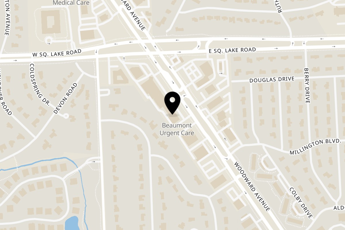 Map showing the location of Flame Grill Indian Cuisine on 42787 Woodward Ave in Bloomfield Township